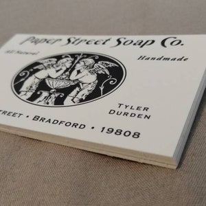 Tyler Durden Paper Street Soap Company business cards Fight Club film prop reproduction image 2