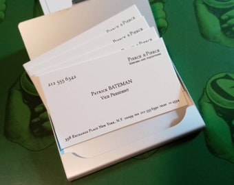 Patrick Bateman business card letterpress reproductions (Set of 3)
