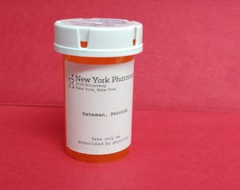 American Psycho movie prop replica - Patrick Bateman's prescription bottle
