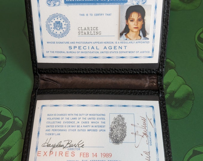 Clarice Starling ID Badge From Silence of the Lambs Prop Replica - Etsy