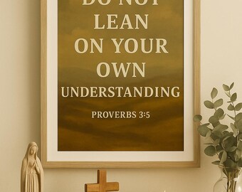 Proverbs 3:5 Scripture Print, Christian Home Decor (Digital Download)