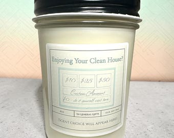 Candle Clean House Tip Screen - funny humor -gift - 100% soy 8oz