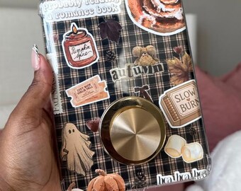 Funda para Kindle color marrón otoñal / Decoración para amantes de los libros / Accesorio para Kindle Paperwhite / Funda transparente imprimible / Regalo para amantes de la lectura