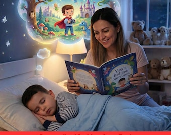 Personalized Bedtime Story Book Digital Download - Custom Name Goodnight PDF - Printable Sleep Story for Kids - Last Minute Birthday Gift