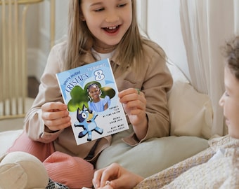 Bluey Birthday Invitation Editable on Canva