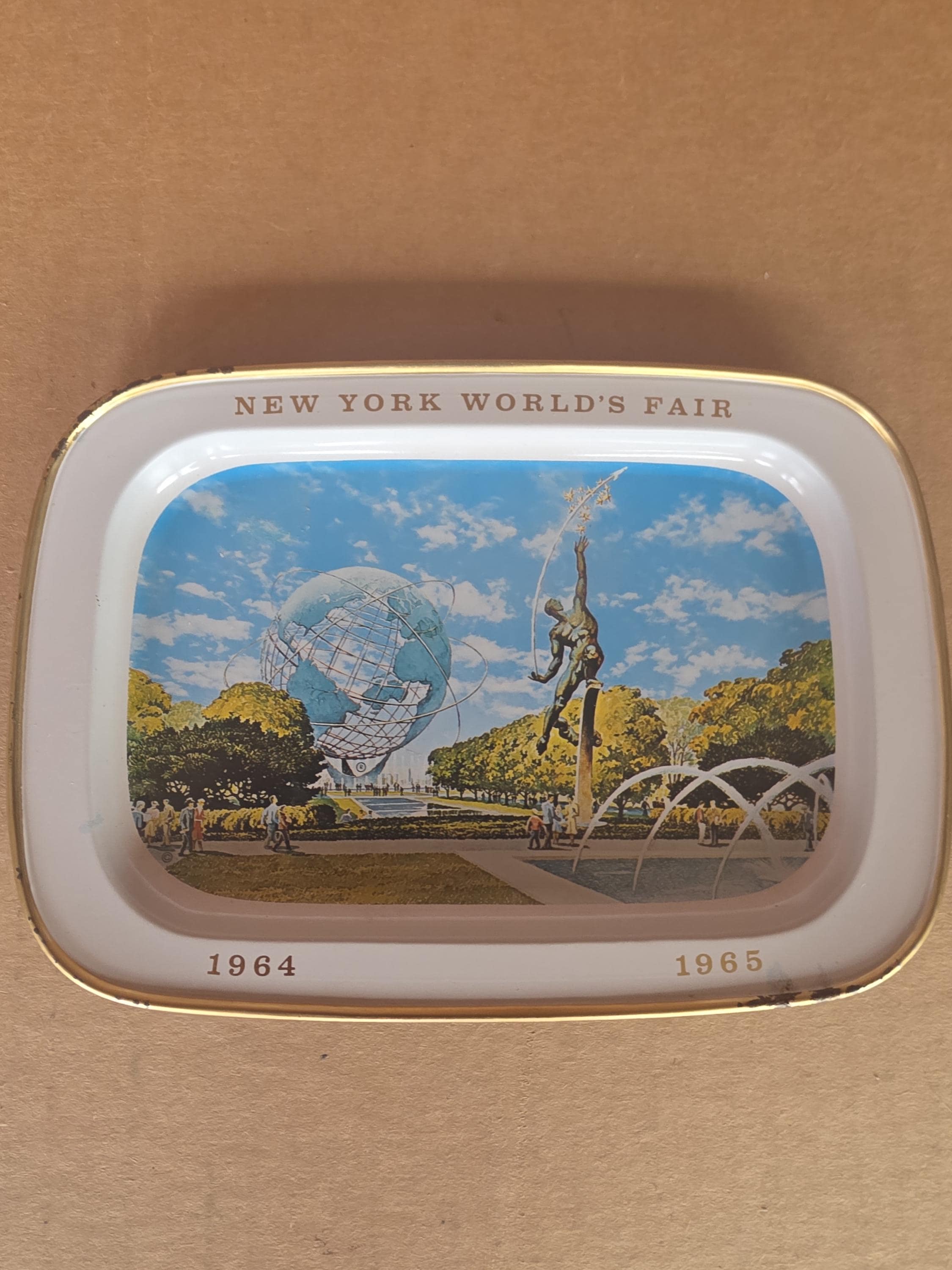 1964-1965 New York World's Fair Metal Souvenir Tray - Etsy
