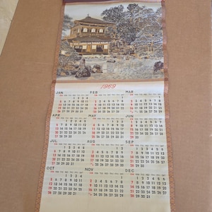 アンティーク雑貨 60s Vintage Fabric Calendar 1968 1968 Vintage Fabric Calendar - Etsy