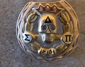 1951 Massiv 10K Gold Delta Omega Pi Bruderschaft Ritual Abzeichen Pin • Gründungsmitglied der Universität von Arizona