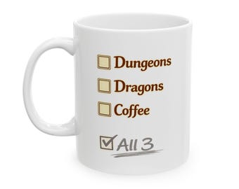D&D To-Do Checklist Mug | Ceramic Coffee Cup