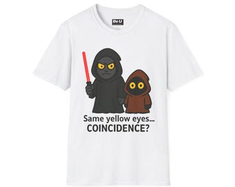 Gleiche gelbe Augen ... Zufall? T-Shirt - Lustige Sci-Fi Parodie - Geek Grafik-T-Stück