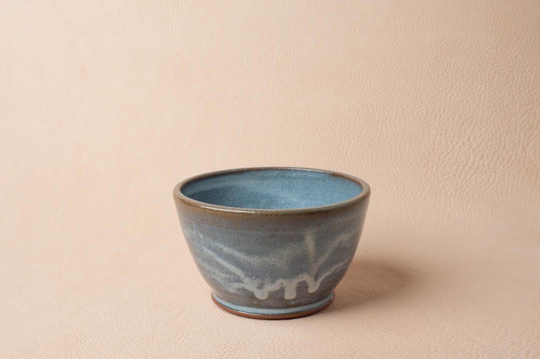 Handmade Cereal Bowl in Chambray Blue - Stoneware Pottery Bowl - Wheel ...