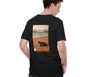 Camiseta de tortuga marina bebé – Estampado inspirador, algodón hilado en anillo