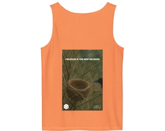 Camiseta sin mangas unisex Bird's Nest teñida en prenda