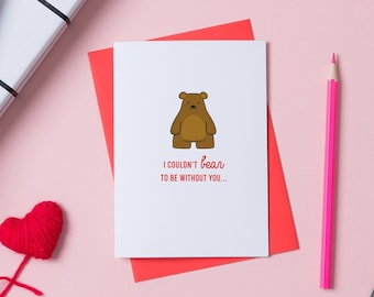 Bear Funny Valentine's Day Card