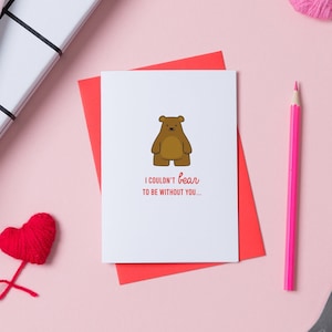 Bear Funny Valentine's Day Card image 1