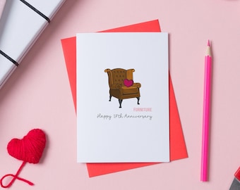 17th Furniture Anniversary Card