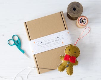 DIY Gingerbread Man Sewing Kit