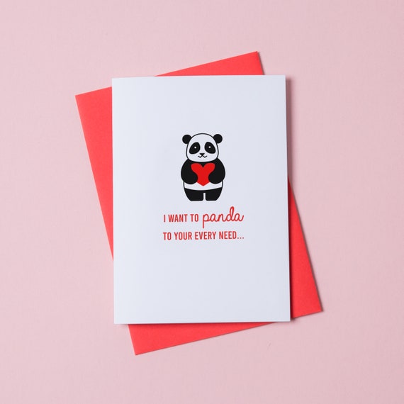 Panda Valentine's Day Card 