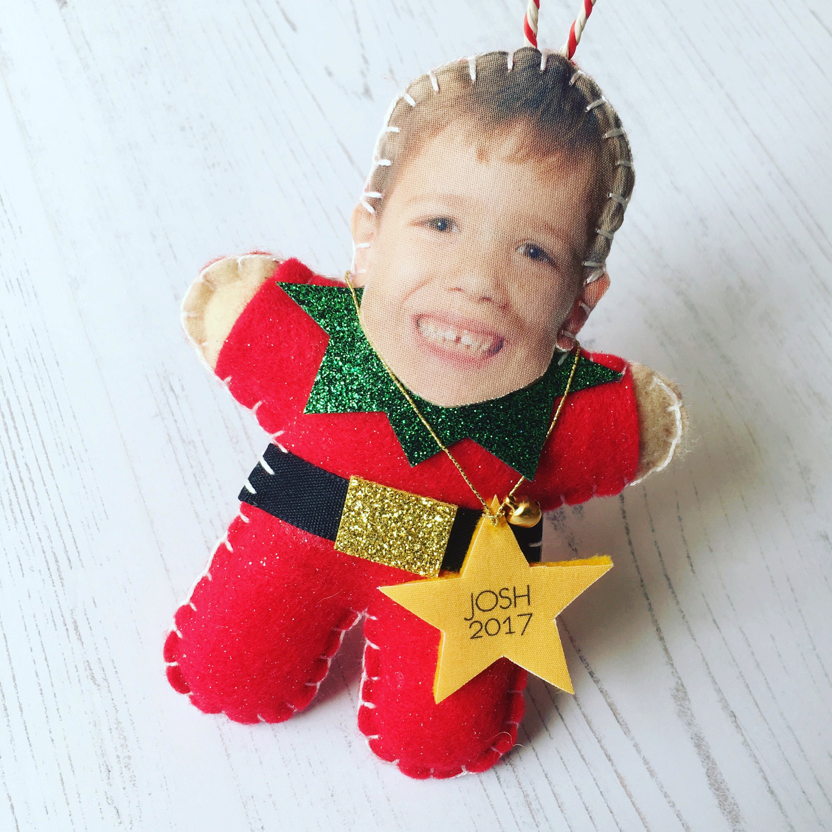 Personalised Elf Christmas Tree Ornament Secret Santa Gift | Etsy