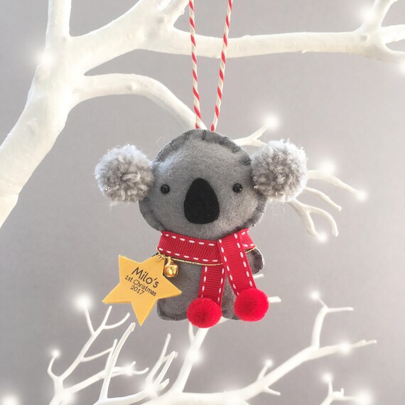 Koala Bear Christmas Decoration Koala Tree Decoration 1st Etsy