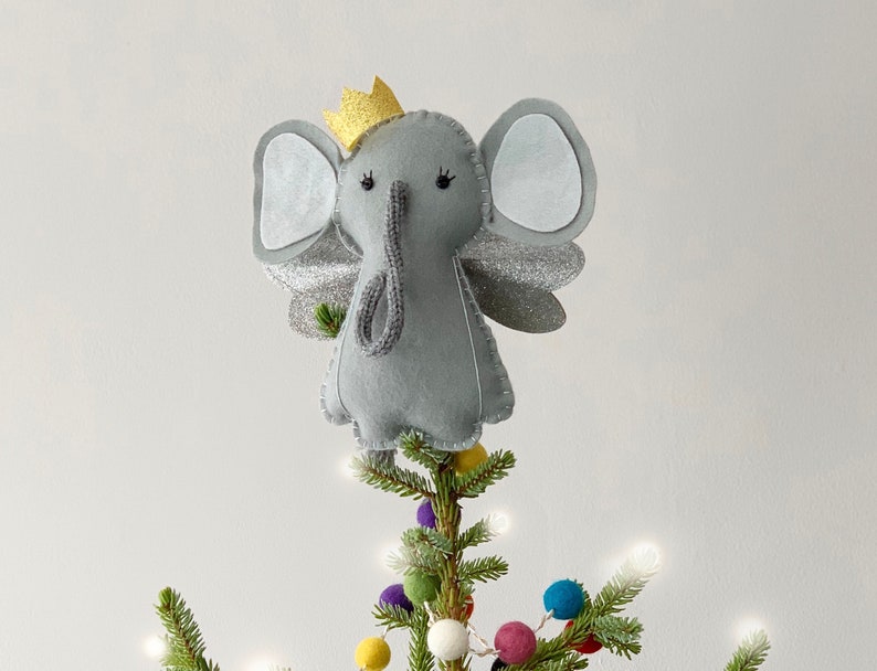 Elephant Christmas Tree Topper Handmade Elephant Tree Etsy