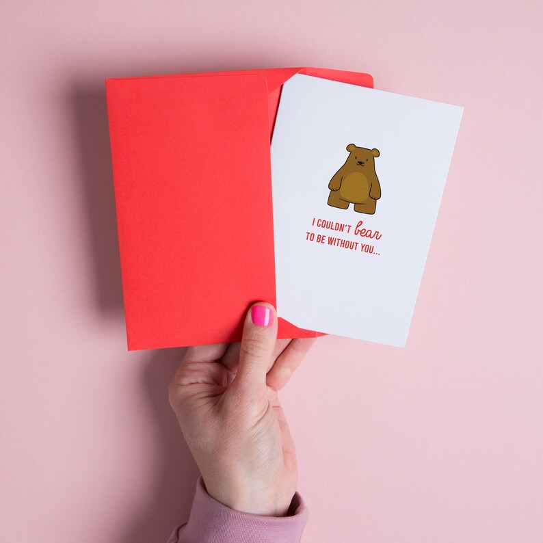 Bear Funny Valentine's Day Card image 2