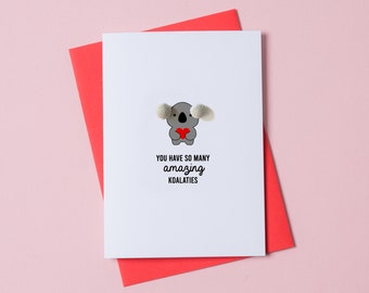 Koala Love Card with Pompom Ears