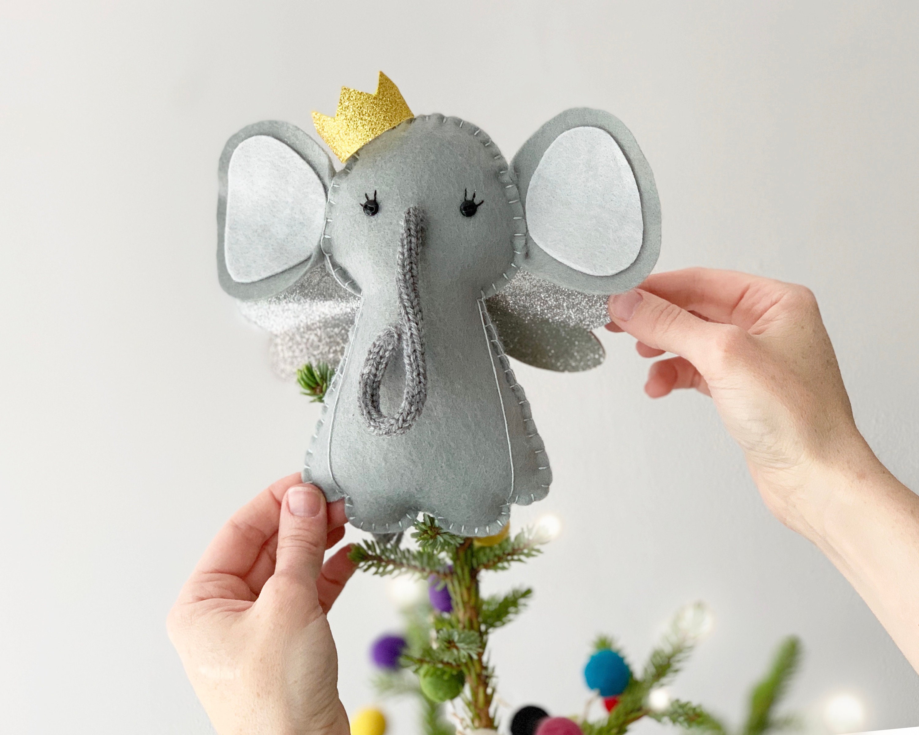 Handmade Elephant Christmas Tree Topper Etsy
