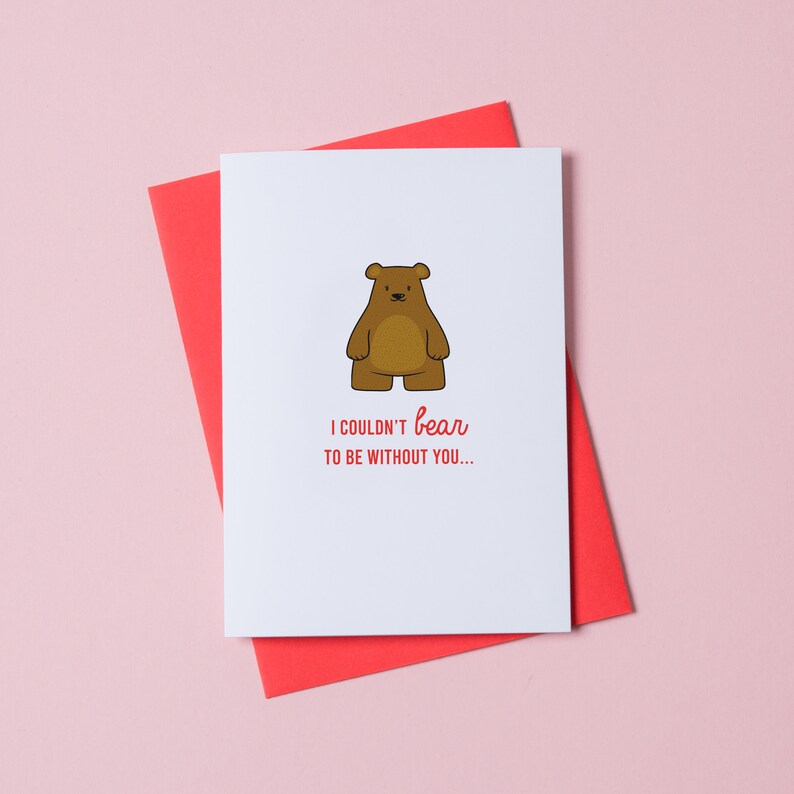 Bear Funny Valentine's Day Card image 4