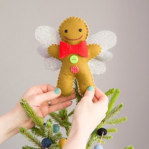 Gingerbread Man Tree Topper - Personalised