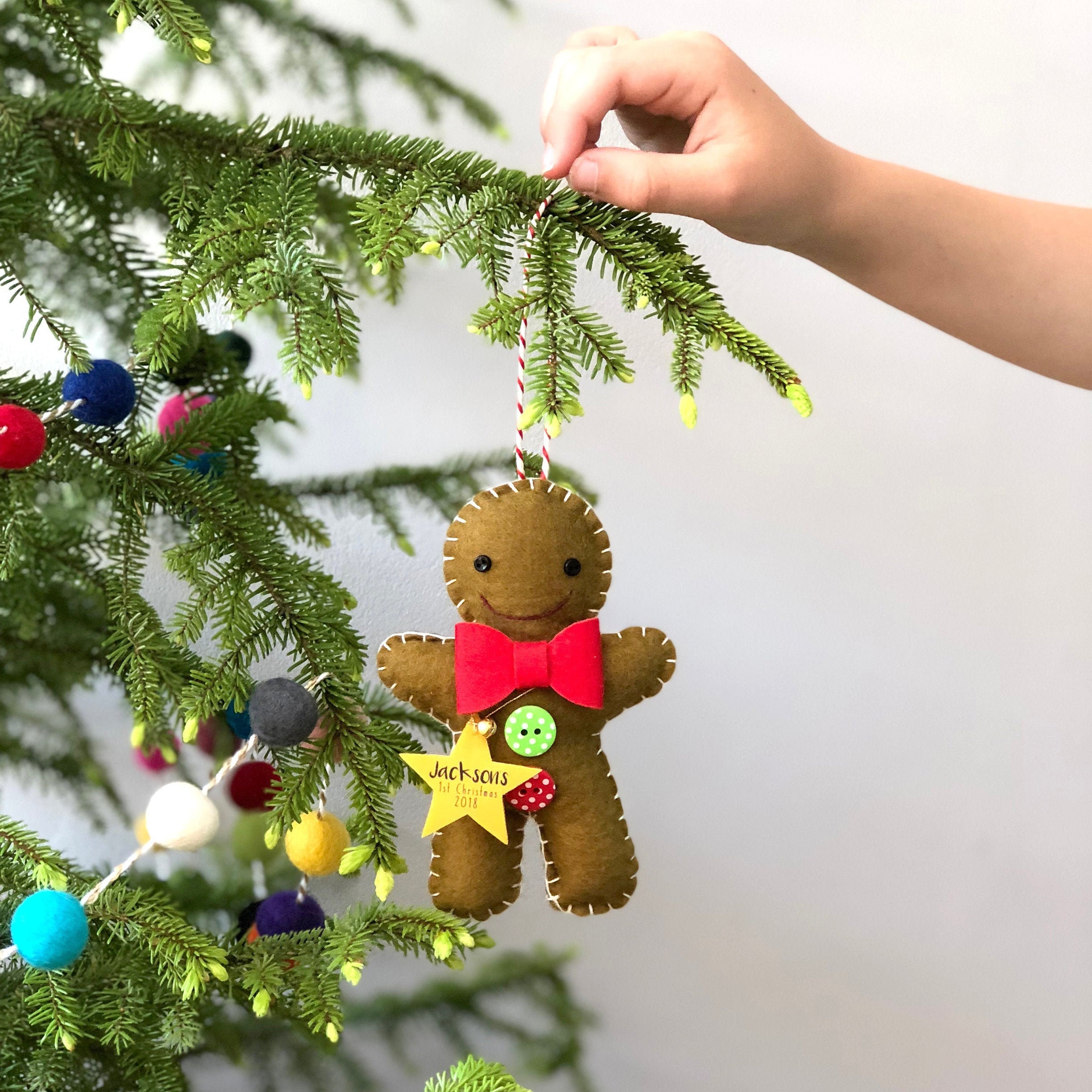 Homme en Pain d'épice Ornement d'arbre Personnalisé