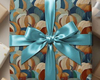 Abstract Colorful Pumpkin Gift Wrapping Paper