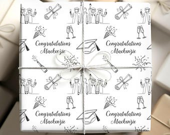 Personalized Name Graduation Wrapping Paper
