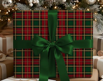 Christmas Tartan Plaid Wrapping Paper