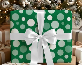 Green Polka Dot Wrapping Paper