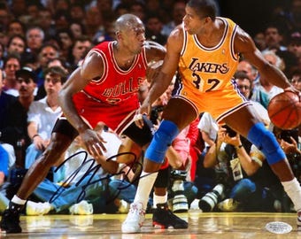 Foto de la NBA de Michael Jordan de los Chicago Bulls autografiada (8x10)