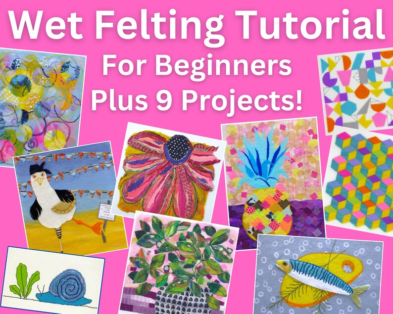 Creative Feltmaking Flat Wet Felting Tutorial for Beginners Etsy UK