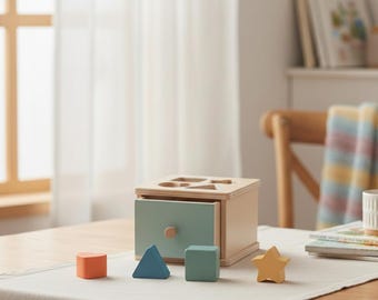 Caja de juguetes Montessori para la permanencia de los objetos