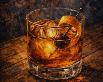 Old Fashioned - Serie Bourbon (1 de 4) - Arte mural de archivo