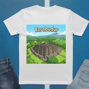 T-shirt met borobudur-tempel | T-shirt Java-monument