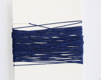50m Blue Waxed Cotton Bookbinding Thread - Durable Slipping Twine for Leather Crafts & Handmade Books