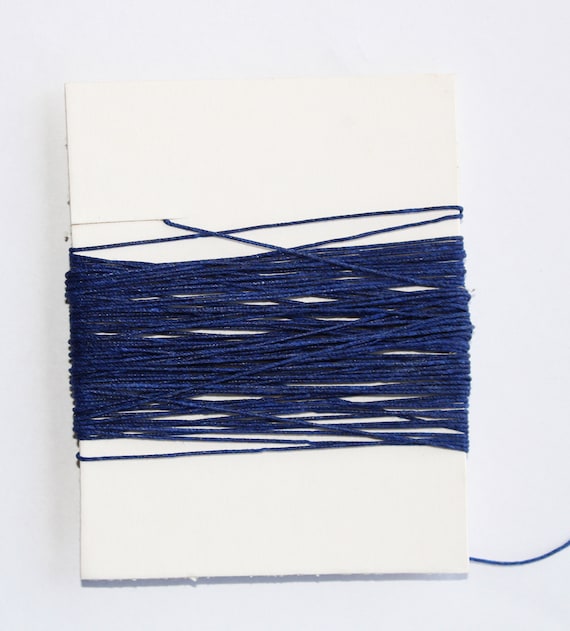 50m Blue Waxed Cotton Bookbinding Thread - Durable Slipping Twine for Leather Crafts & Handmade Books