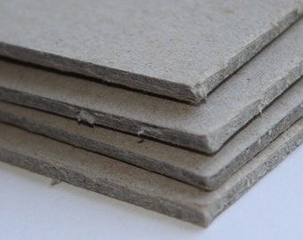 Thick card for handmade book binding. Greyboard.