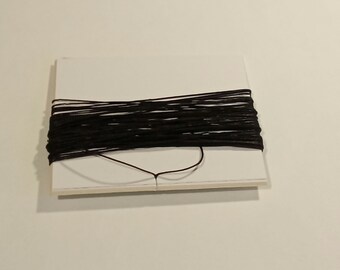 Black Bookbinding Thread: Waxed Polyester-Cotton Slipping Twine, 30m
