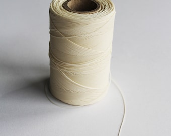 50m off-white, natural book binding thread,  professional quality, for leather craft or handmade sketchbooks