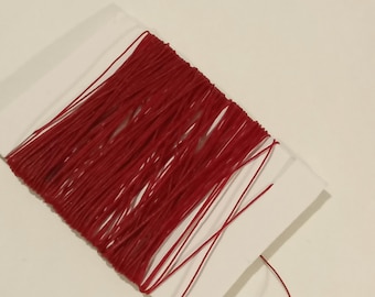 Burgundy Bookbinding Thread, Waxed Polyester Cotton, 30 Metres