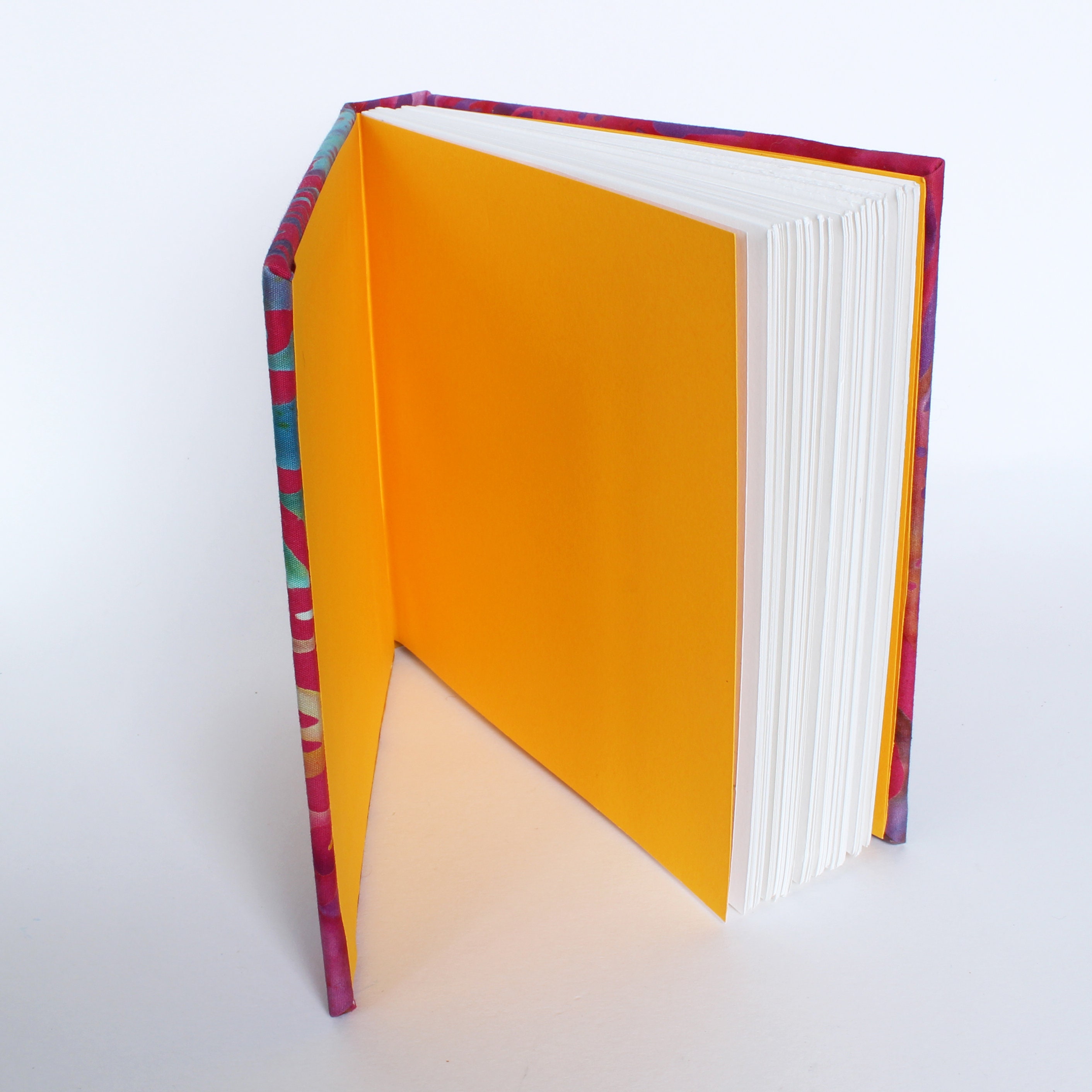 Square Blank Sketchbook in Bold Batik Fabric Flowers Cover Etsy UK