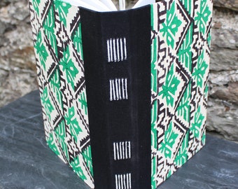A5 Handcrafted Longstitch Hardcover Journal: Artist Sketchbook with Decorated Spine & Blank Pages