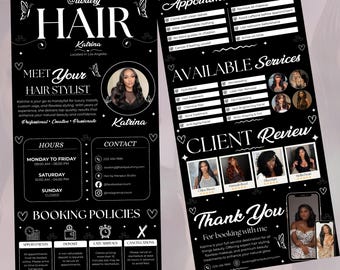 Hairstylist Acuity Scheduling Template, Salon Booking Website Canva Editable (Digital Download)