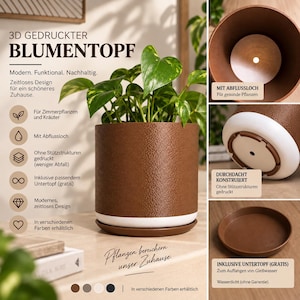 Blumentopf mit untersetzer